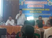 Musdesus Pekon Sukaratu kecamatan Pagelaran , Kabupaten Pringsewu Bahas Pembentukan Koperasi Desa Merah Putih